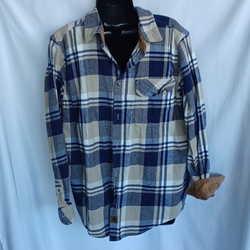 Legendary Whitetails Buck Camp Flannel  With Corduroy - EUC, M
